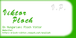 viktor ploch business card